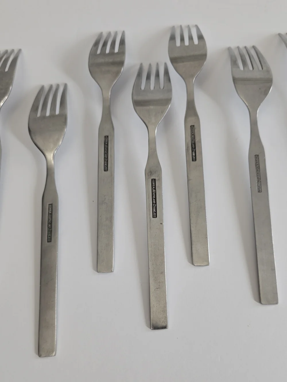 Vintage MCM Oneida Northland Stainless Set Of 7 Impulse Dinner Forks 7.5